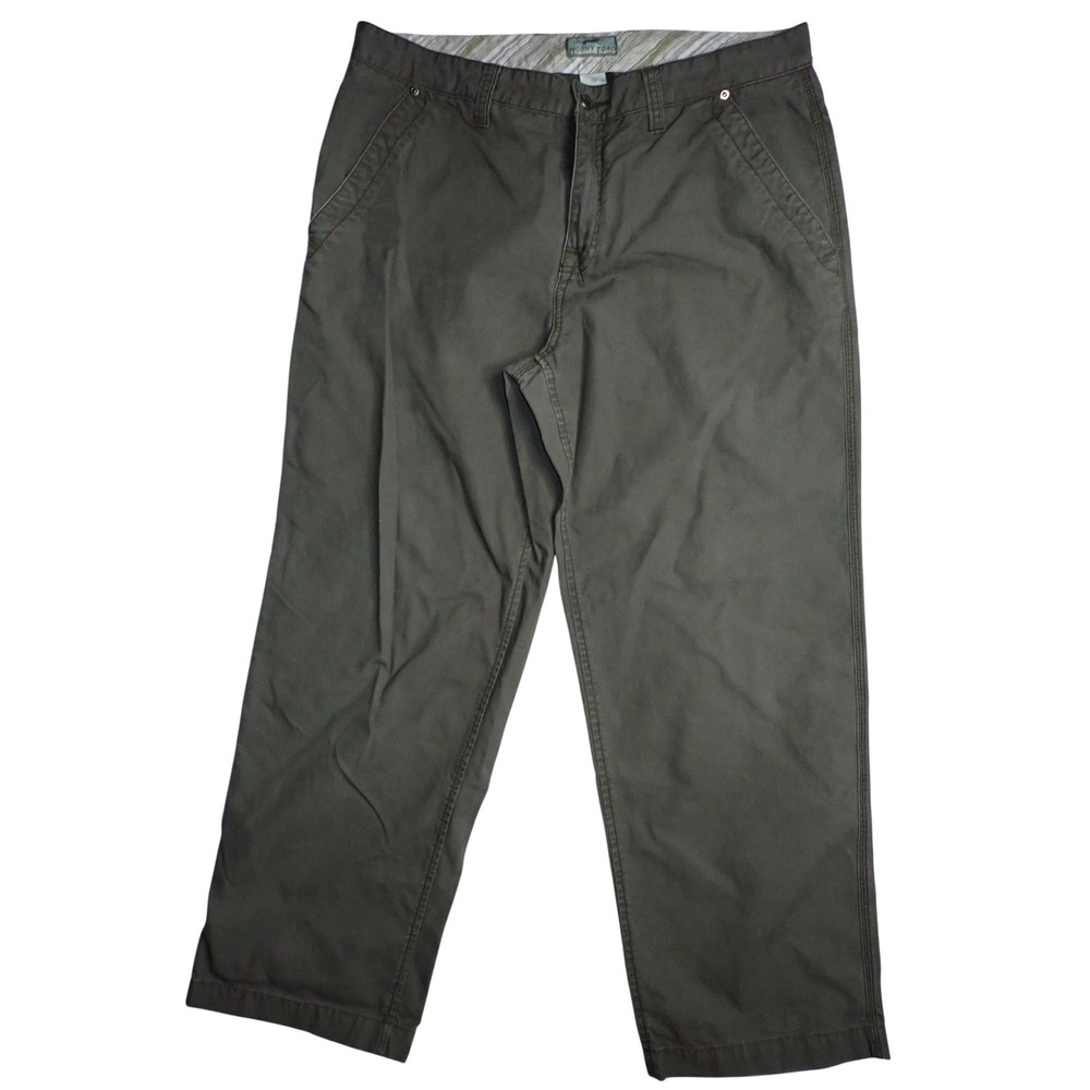 Horny Toad Men's Canvas Utility Hiking Workwear Pants Olive Gray Size 36 30